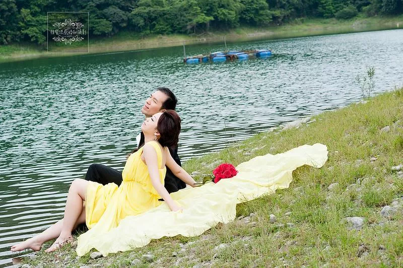視覺流感婚紗攝影工作室唯一推薦-婚紗攝影宜蘭婚紗攝影推薦景點|太陽碑蘭陽|湖景