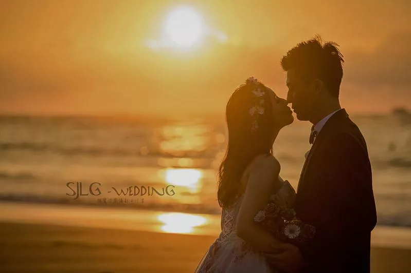 婚紗攝影台北婚紗推薦婚紗攝影景點|淡水沙崙海水浴場-美式清新,韓風唯美,夕陽海景婚紗攝影視覺流感