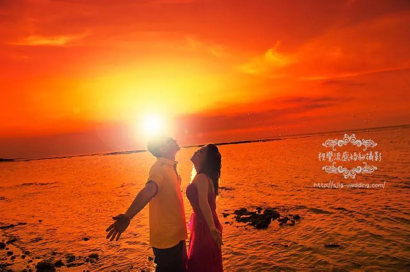 婚紗攝影台北婚紗推薦婚紗攝影景點|淡水沙崙海水浴場-美式清新,韓風唯美,夕陽海景婚紗攝影視覺流感