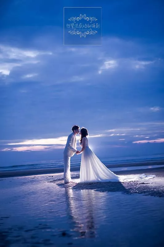 婚紗攝影台北婚紗推薦婚紗攝影景點|淡水沙崙海水浴場-美式清新,韓風唯美,夕陽海景婚紗攝影視覺流感