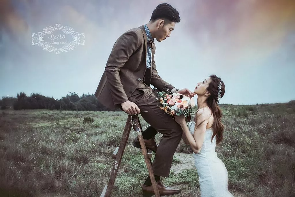 婚紗攝影台北婚紗推薦婚紗攝影景點|淡水沙崙海水浴場-美式清新,韓風唯美,夕陽海景婚紗攝影視覺流感