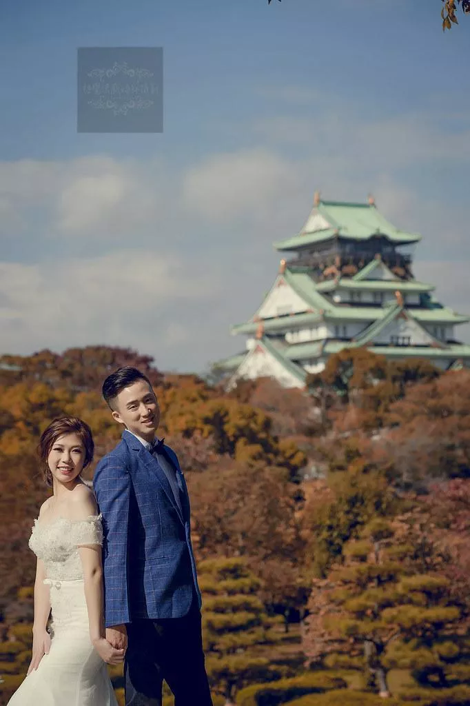 日本關西海外婚紗攝影,大阪景點推薦,大阪城天守閣婚紗旅拍-婚紗攝影日本關西海外婚紗攝影大阪景點推薦|大阪城天守閣