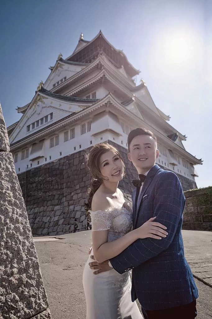 日本關西海外婚紗攝影,大阪景點推薦,大阪城天守閣婚紗旅拍-婚紗攝影日本關西海外婚紗攝影大阪景點推薦|大阪城天守閣