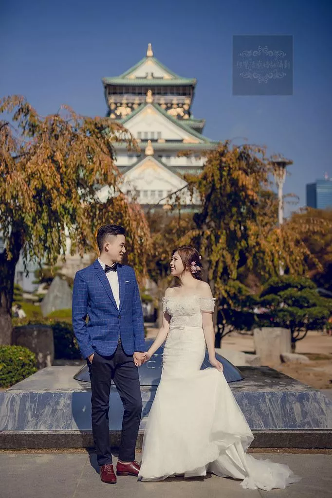 日本關西海外婚紗攝影,大阪景點推薦,大阪城天守閣婚紗旅拍-婚紗攝影日本關西海外婚紗攝影大阪景點推薦|大阪城天守閣