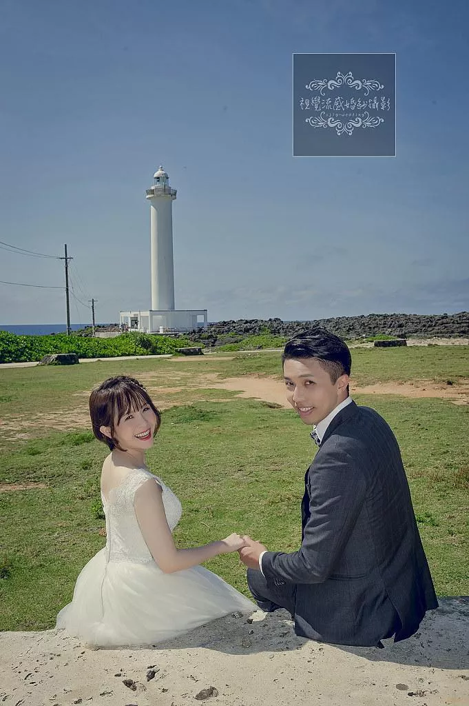 視覺流感海外婚紗攝影,日本沖繩島婚紗攝影,日本殘波岬燈塔旅拍-海外婚紗攝影|沖繩島|日本殘波岬燈塔