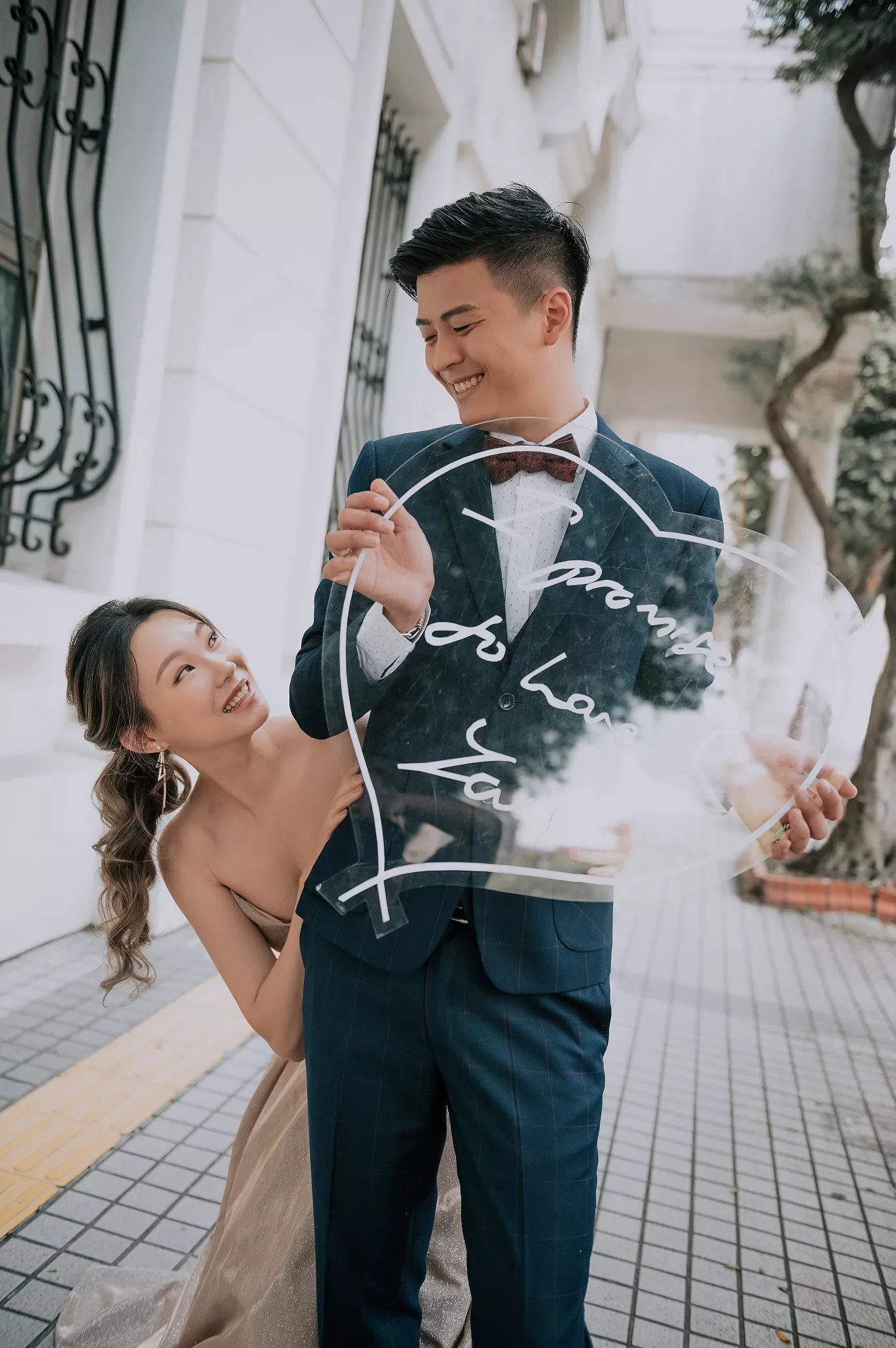 視覺流感婚紗攝影,中華電信學院板橋拍婚紗,街景(16)-板橋中華電信學院街景婚紗|美式清新|視覺流感攝影