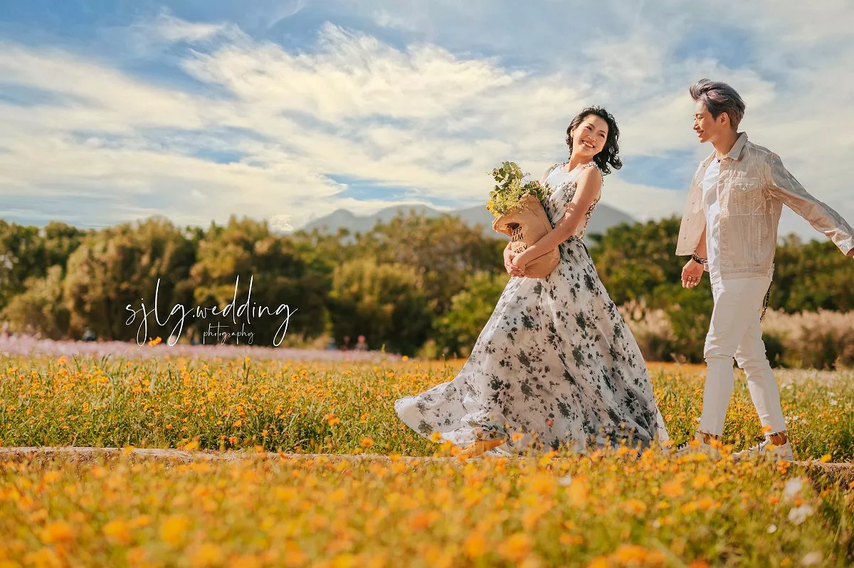 #視覺流感婚紗攝影#外拍婚紗#婚紗照#婚紗攝影#韓式婚紗(5)-關渡秘境花海婚紗攝影八仙抽水站台北|自然清新風格玩拍俏皮